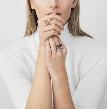 Bague Velaa Star Tricolor