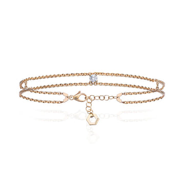Bracelet en or et diamants Y solitaire
