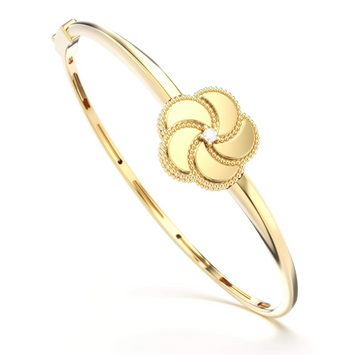 Bangle Or et Diamant Bloomy - M