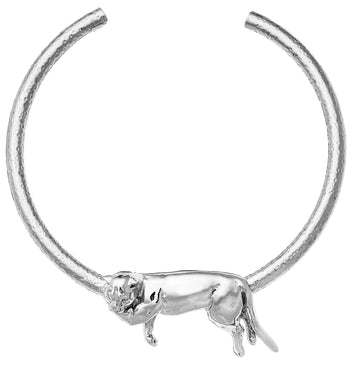 Collier Panthéra en argent 925. Giovanni Raspini propose des bijoux inspirés de la nature et du thème animalier qui lui est si précieux. Chaque bijou est fait main en Italie au cœur de la Toscane.