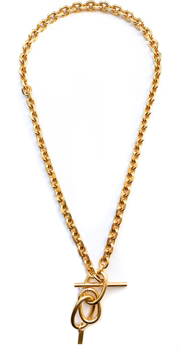 Perrine Taverniti - sautoir Cambronne laiton plaqué or ou argent - peut être porté en collier chaine double rang ou en sautoir asymétrique -