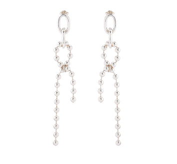 Longue boucles d'oreilles en argent Adeline Cacheux