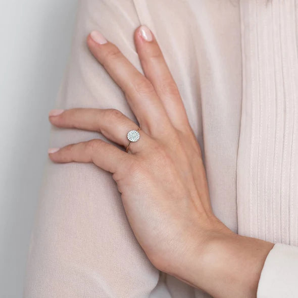 Bague ronde diamant hotsell