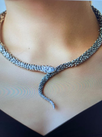 Giovanni Raspini - 11254 - collier serpent -longueur 45cm - fermoir ajustable - made in italy - collier en argent - 580€