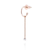 Hoop créole unitaire or rose medium