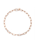 BURATO EDITOR64 Reference
CP649

Technical Data
18 kt rose gold chain bracelet

Round cut White Diamonds
Colour: F
Clarity: VVS
Carats: 0.28

Réglable 18 cm - existe en or blanc

Les précieux maillons de la chaîne sont disposés de manière asymétrique pour garantir la luminosité sous tous les angles.