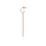 Hoop créole unitaire or rose medium