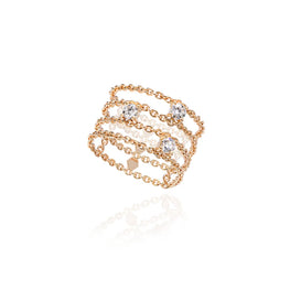 burato editor64 Reference
CX289

Technical Data
18 KT Yellow Gold multi solitaire ring

Round cut White Diamonds
Carats: 0.30
Colour: F
Clarity: VS

Laissez-vous séduire par l’allure envoûtante de la bague Soft Multi Solitaire en or jaune 18 carats. Les diamants de cette pièce exquise dansent avec la lumière, évoquant l’éclat céleste d’un ciel étoilé. 

Les collections Burato sont entièrement réalisées à la main en Italie. L'emblème de Burato est l'or rose 18 carats, l'expression d'une nuance douce et 