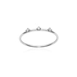 Bague or rose trilogie solitaire diamants