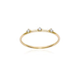 Bague or rose trilogie solitaire diamants