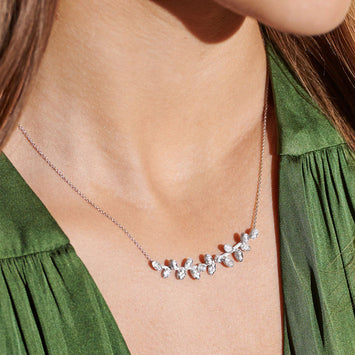 Collier BE Or blanc - S