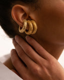 Boucles d'oreille earcuff Electra plaqué or