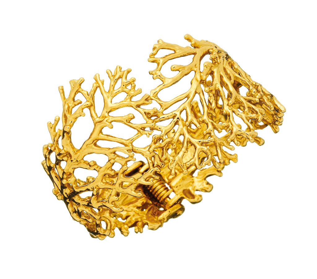 Bracelet Corail en argent 925 plaqué or jaune. Giovanni Raspini propose des bijoux inspirés de la nature et du thème animalier qui lui est si précieux. Chaque bijoux est fait main en Italie au coeur de la Toscane.