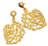 Boucles d'oreilles Corail argent en 925 plaqué or. Giovanni Raspini propose des bijoux inspirés de la nature et du thème animalier qui lui est si précieux. Chaque bijoux est fait main en Italie au coeur de la Toscane.  Longueur : 8,5 cm