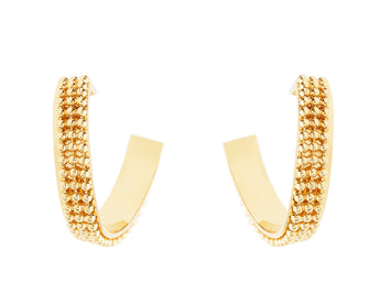 Créoles twistés Adeline Cacheux en laiton doré