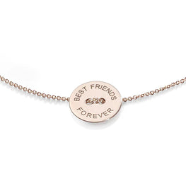 Burato - Référence : BN987   Bracelet best friend foreever or rose 18kt -  gravé au laser.  dimension : ø 10 mm  deux possibilités de fermetures à 15 ou 17 cm.  In any part of the world, even miles away, true friendships are always close to the heart.  Les collections Burato sont entièrement réalisées à la main en Italie. L'emblème de Burato est l'or rose 18 carats,