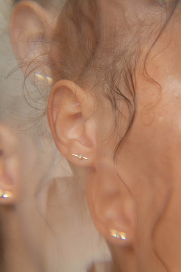 Boucles d'oreilles en or 9 carats Gamme Blanche