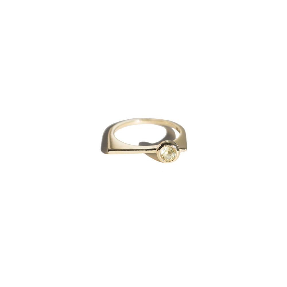 Bague fine Gamme Blanche en quartz Lemon