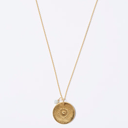 Collier Médaille en vermeil motif cible Par Coeur