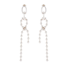 Longue boucles d'oreilles en argent Adeline Cacheux