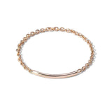 Burato - Code : BN972  Bague or rose 18kt chaîne souple en or avec un arc.   Formez un simple fil d’or, qui s’adapte à votre doigt comme une seconde peau,