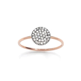 Burato - Code : BV123  Bague or rose en 18kt pavés diamants  diamant Taille ronde Diamants blancs Carats: 0.19 Couleur: G  Big White Diamonds fait partie de notre gamme de bagues modulaires conçues pour vous offrir une bague parfaite à porter pour chaque occasion.