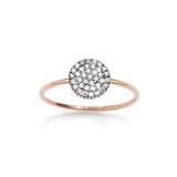 Burato - Code : BV123  Bague or rose en 18kt pavés diamants  diamant Taille ronde Diamants blancs Carats: 0.19 Couleur: G  Big White Diamonds fait partie de notre gamme de bagues modulaires conçues pour vous offrir une bague parfaite à porter pour chaque occasion.