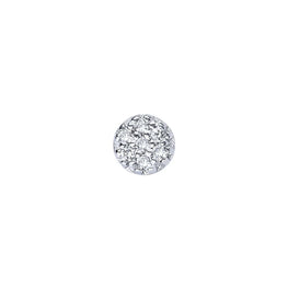 Burato - Code : CD800  Boucle d'oreille unitaire or blanc 18kt ronde XS. Collection Paillette  Paillette size: ø 4 mm Round cut White Diamonds Carats: 0.04 Colour: G Clarity: VVS