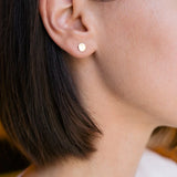 burato -  Code : BN929  Boucle d'oreille unitaire or rose 18kt ronde. Collection Paillette  Paillette size: ø 6 mm