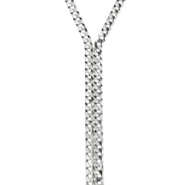 Collier sautoir chaine gourmette Charles. Argent 925  Sautoir maillon gourmette en argent massif 925e   100% Argent 925/1000   Confectionné à Paris dans l'atelier d'Adeline Cacheux.