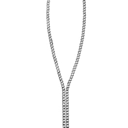 Collier sautoir chaine gourmette Charles. Argent 925  Sautoir maillon gourmette en argent massif 925e   100% Argent 925/1000   Confectionné à Paris dans l'atelier d'Adeline Cacheux.