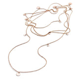 Burato - Code : B0022  Collier sautoir or rose 18kt paillette ronde.  longueur : 120 cm  Les collections Burato sont entièrement réalisées à la main en Italie. L'emblème de Burato est l'or rose 18 carats, l'expression d'une nuance douce et élégante qui propose une nouvelle idée du luxe autour de bijoux innovants soucieux des questions environnementales.